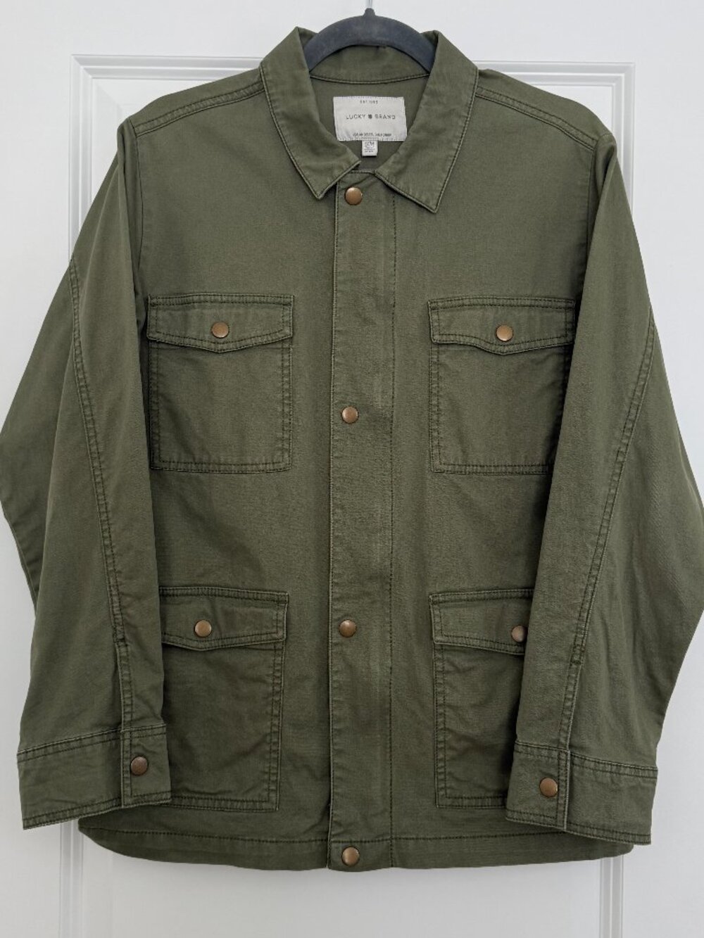 Lucky Brand Utility Jacket Olive Army Green SZ: M